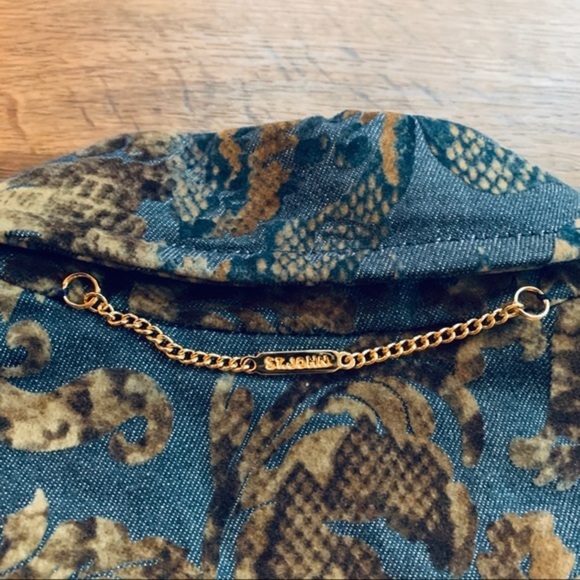 St. John Sport Floral Jacket Gray with Fall Colors - Picture 7 of 8